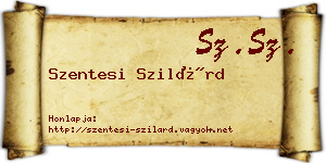 Szentesi Szilárd névjegykártya