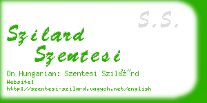 szilard szentesi business card